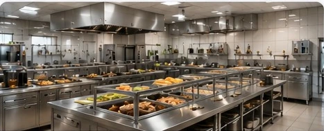 Institutional school and canteen kitchen