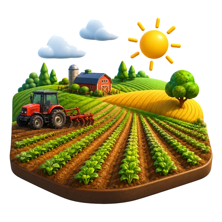 Farming land illustration