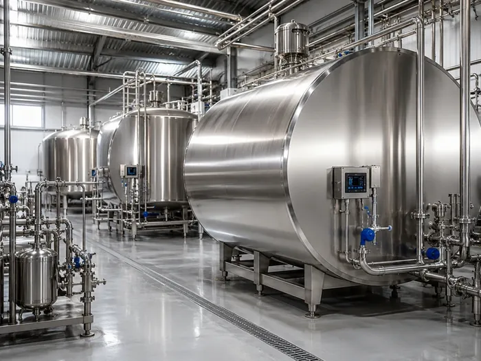 Industrial dairy cooling and processing plant