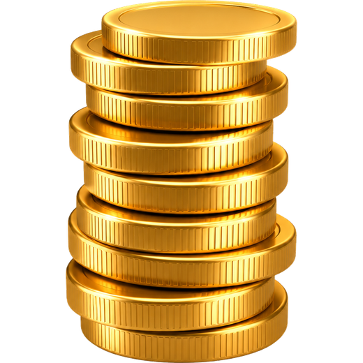 Gold coin stack