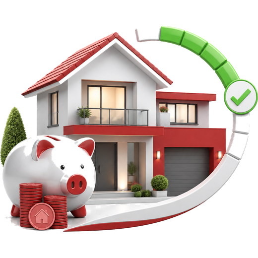 Home savings illustration
