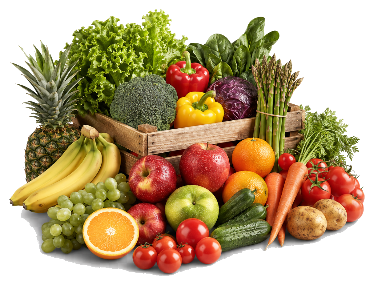 Fresh fruits and vegetables