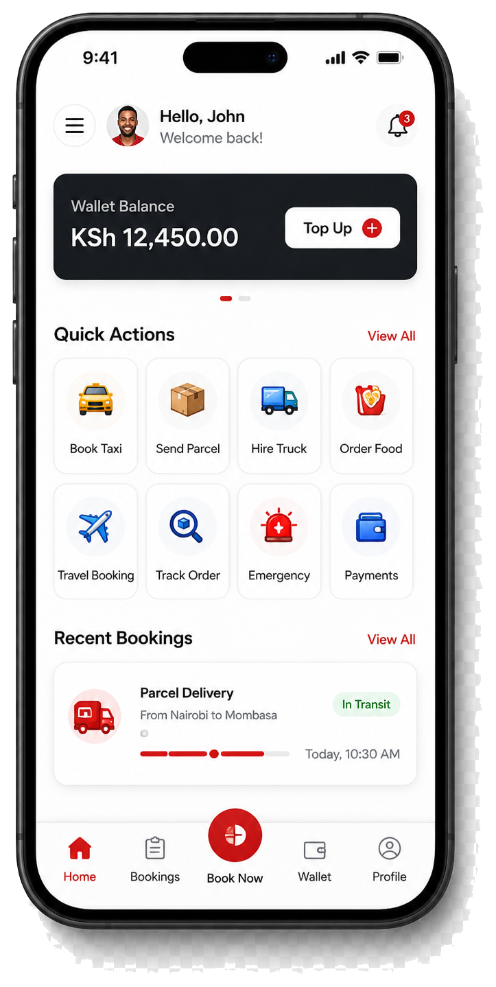 NIR Delivery mobile app interface